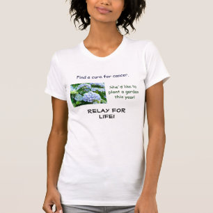 T-shirt Chemises Relais pour la vie Trouvez un remède cont