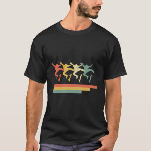 T-shirt Chemises Retro Skateboard Pour Hommes Patinage Vin