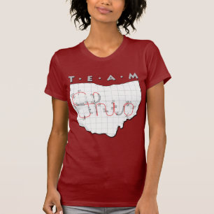 T-shirt Chemises rouges/marron d'agilité de l'Ohio