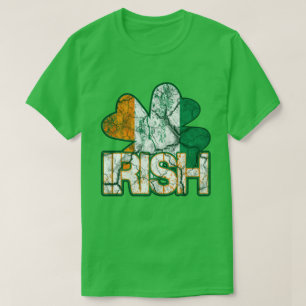 T-shirt Chemises Shamrocks irlandaises (en détresse)