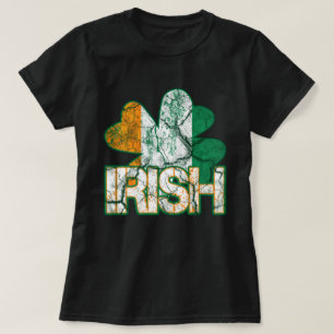 T-shirt Chemises Shamrocks irlandaises (en détresse)