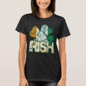 T-shirt Chemises Shamrocks irlandaises (en détresse) (Devant)