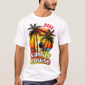 T-shirt Chemises Sunset du groupe de croisière en famille (Devant)