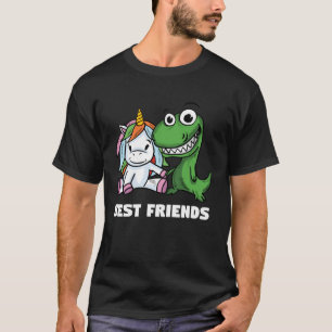 T-shirt Chemises Unicorne Et T-Rex, Meilleur Cadeau Des Am