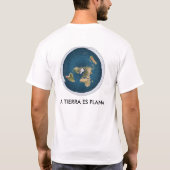 T-shirt chemisette blanche carte terre plate (Dos)
