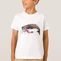 Chemisette enfant cachalot et calamar géant