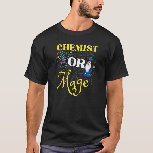 T-shirt Chemistry Teacher Or Mage Alchemy or Magic Teacher (Devant)