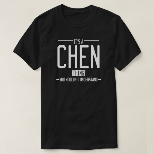 T-shirt Chen drôle de nom de famille drôle (Design devant)