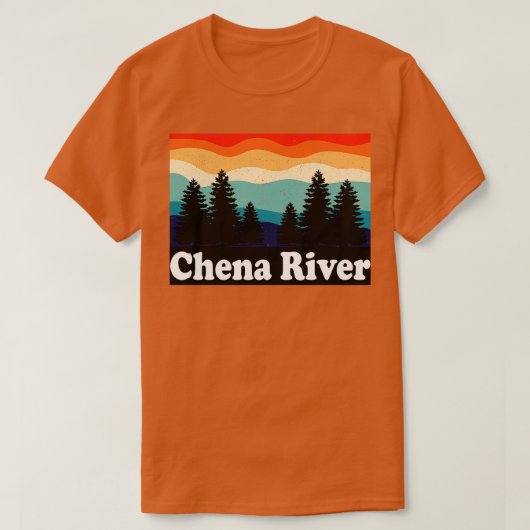 T-shirt Chena River Alaska Retro (Design devant)