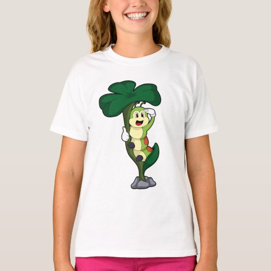 T-shirt Chenille avec feuille (Devant)