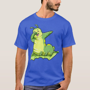 T-shirt Chenille drôle sur une feuille en train de dabber