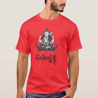 T-shirt Chenrezig et Mantra Om Mani Padme Hung 1
