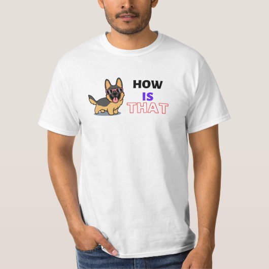 T-shirt Chepherd allemand mignon et drôle Dans Pocket Pupp (Devant)