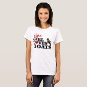 T-shirt CHÈQUE | Cette fille aime chèvres Pygmée bébé (Devant entier)