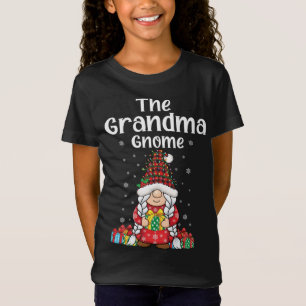 T-Shirt chèque de Noël plaid motif mignon Xmas grand-mère 