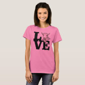 T-SHIRT CHÈQUE | L O V E (Devant entier)