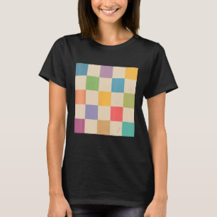 T-shirt Chèque Retro Pastel Couleur Planche à Chaussures e