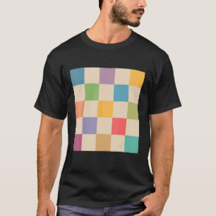 T-shirt Chèque Retro Pastel Couleur Planche à Chaussures e