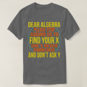 T-shirt Cher Algebra Math Enseignant Mathématiques Mathéma (Design devant)