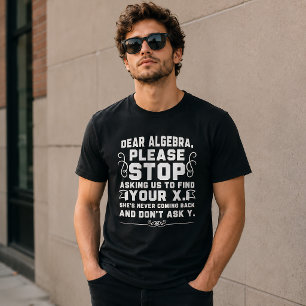 T-shirt Cher Algèbre Drôle Humour Mathématique