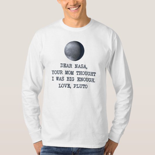 T-shirt Cher amour Pluton de la NASA (Devant)