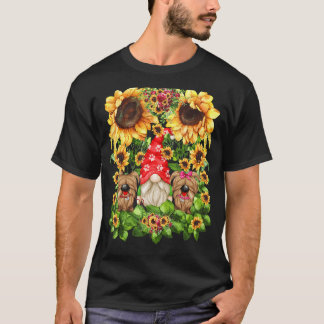 T-shirt Cher Chien Papa Et Motif De Tournesol Pour Yorkie