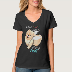 T-shirt Cher Chien Poméranien Je Ne Donne Pas Un Flux Vola
