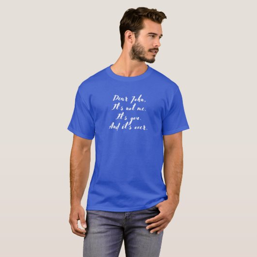 T-shirt Cher John White Print (Devant entier)