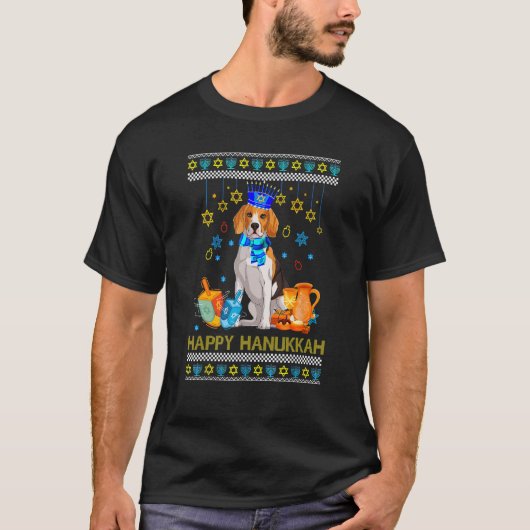 T-shirt Cher mauvais Hanoukka Sweater Beagle juif Chien Me (Devant)