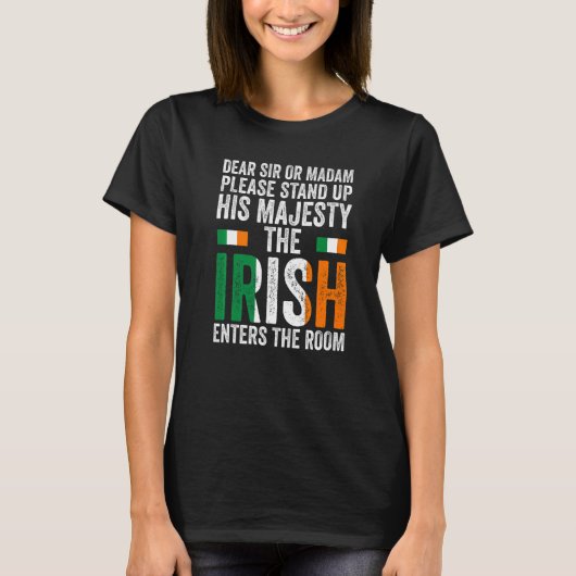 T-shirt cher monsieur ou madame stand Irish entre Irlande (Devant)