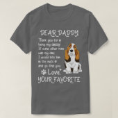 T-shirt Cher papa Basset Hound Chien Papa Fête des pères (Design devant)