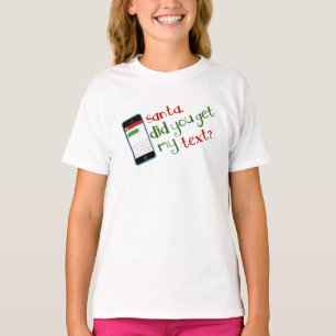 T-shirt Cher Père Noël As-Tu Reçu Mon Texto