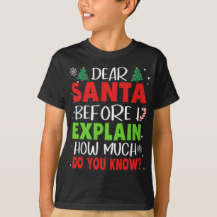T-shirt Cher Père Noël Avant D'Expliquer Combien Vous Conn