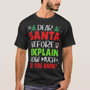 T-shirt Cher Père Noël Avant D'Expliquer Combien Vous Conn
