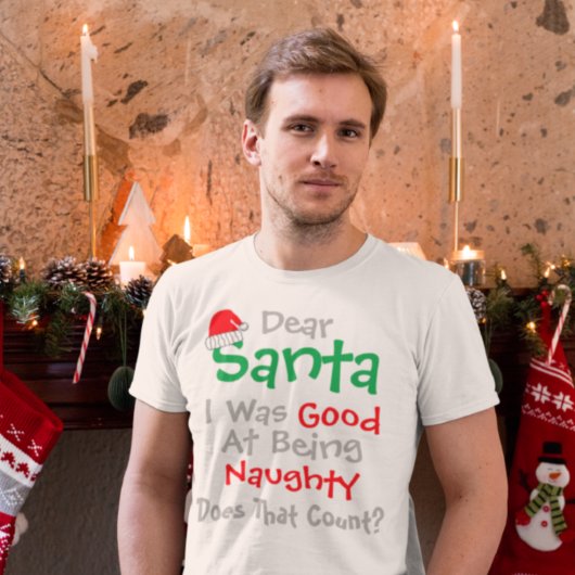 T-shirt Cher Père Noël : Bien D'Être Naughty Noël
