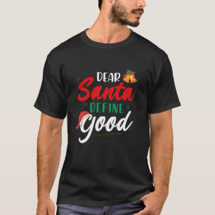T-shirt Cher Père Noël Définir bon drôle Noël design long