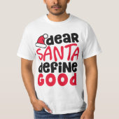 T-shirt Cher Père Noël Définir bon Noël drôle | DÉBARDEUR (Devant)