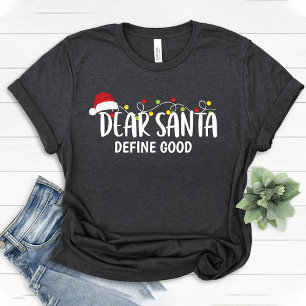 T-shirt Cher Père Noël Définir Bonne / Drôle Famille de No