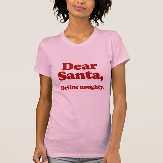T-shirt Cher Père Noël, définissent vilain (Devant)