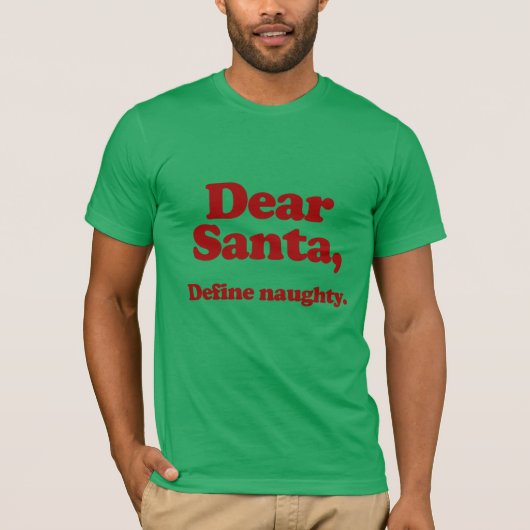 T-shirt Cher Père Noël, définissent vilain (Devant)