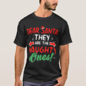 T-shirt Cher Père Noël Ils Sont Maudits Les Noël Noël Noël (Devant)