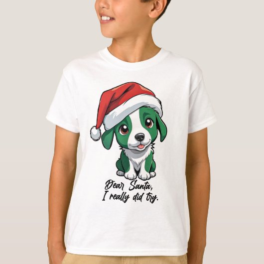 T-shirt Cher Père Noël, j'ai vraiment essayé (Devant)