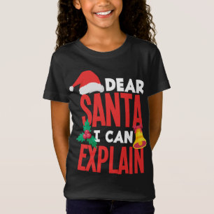 T-Shirt Cher Père Noël, Je Peux Expliquer Au Père Noël Son