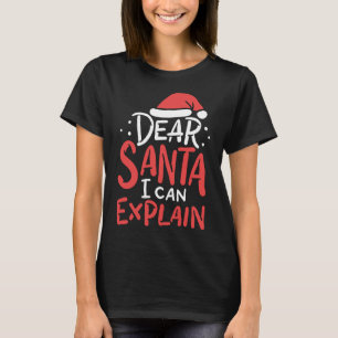T-shirt Cher Père Noël, Je Peux Expliquer Casquette Noël M