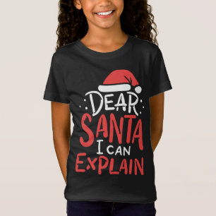 T-Shirt Cher Père Noël, Je Peux Expliquer Casquette Noël M