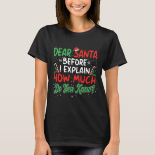 T-shirt Cher Père Noël Je Peux Expliquer Fun Noël Hommes F