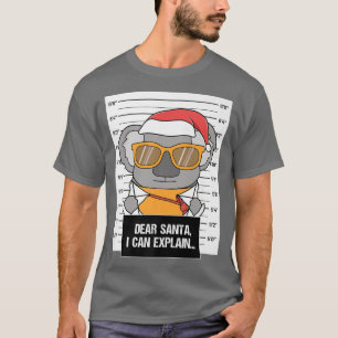 T-shirt Cher Père Noël je peux expliquer Koala lunettes Cr