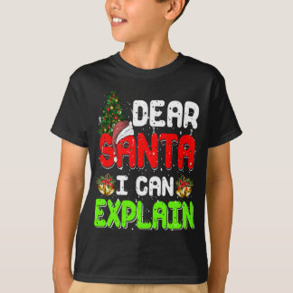 T-shirt Cher Père Noël, Je Peux Expliquer Le Drôle Pyjama 