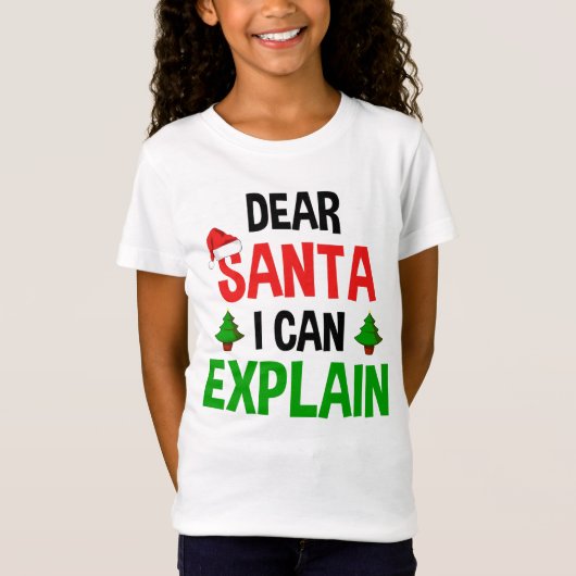 T-Shirt Cher Père Noël, je peux expliquer Noël drôle (Devant)
