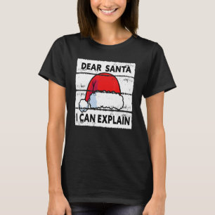 T-shirt Cher Père Noël, Je Peux Expliquer Noël Naughty Mat
